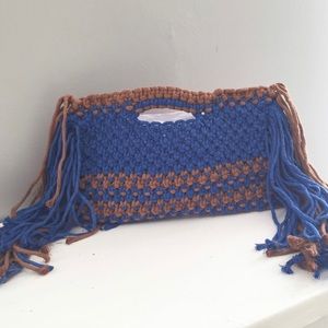 Handmade Macrame bag with fringes